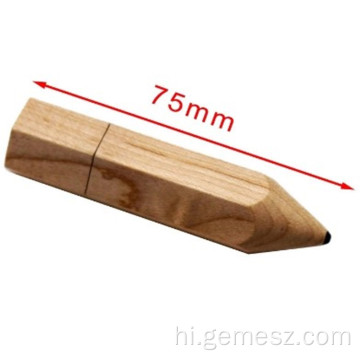 उपहार लकड़ी के पेंसिल यूएसबी फ्लैश ड्राइव 32GB